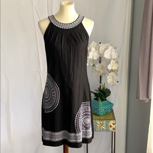 Jessica Howard black and white linen dress 8